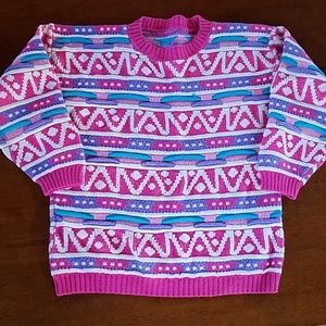 Vintage 1980's Bright Knit Sweater